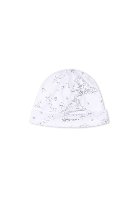 Sleepsuit, Bib and Cap Set With Print GIVENCHY KIDS | H30613M01